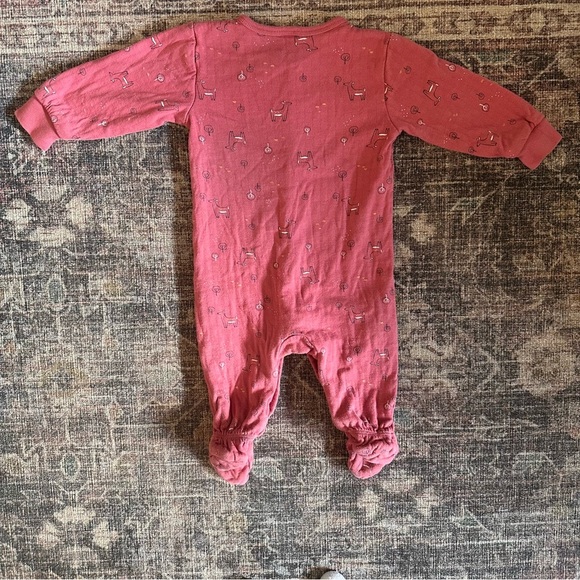 Petit Lem Berry Pink Baby Onesie | 6M - Picture 7 of 7